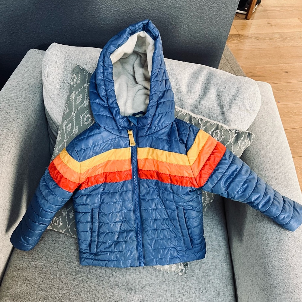 Cat and Jack retro rainbow puffer
